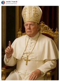 トランプ氏、ローマ教皇模した画像投稿 － 「私がなりたいね」と冗談も【共同通信公式】