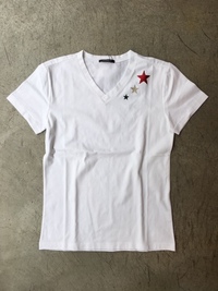 Stra Raggio スター刺繍VネックTEE