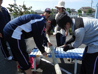流しそうめん　準備その２