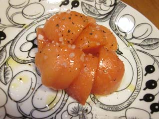 夕食とワイン