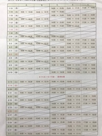 夏休みの教室