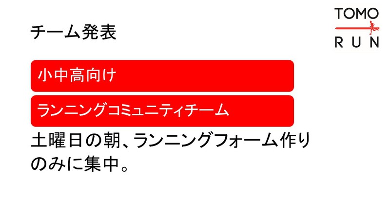Team TOMO RUN紹介スライド