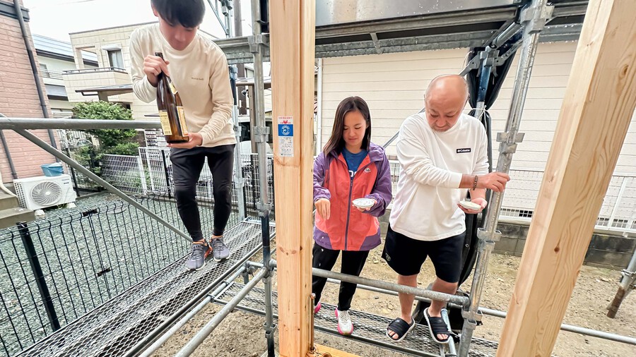 遊べる平屋のコートハウス！建前です！