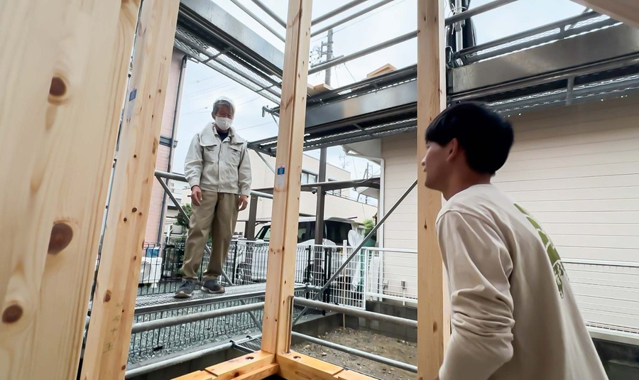 遊べる平屋のコートハウス！建前です！