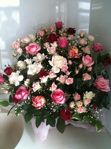 ３回忌に薔薇の花を