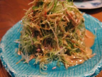 夕食は焼酎と