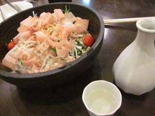 赤ワインと夕食