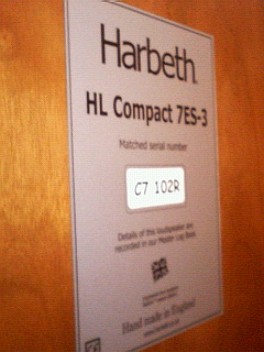 Harbeth「HL Compact 7ES-3」を試聴♪