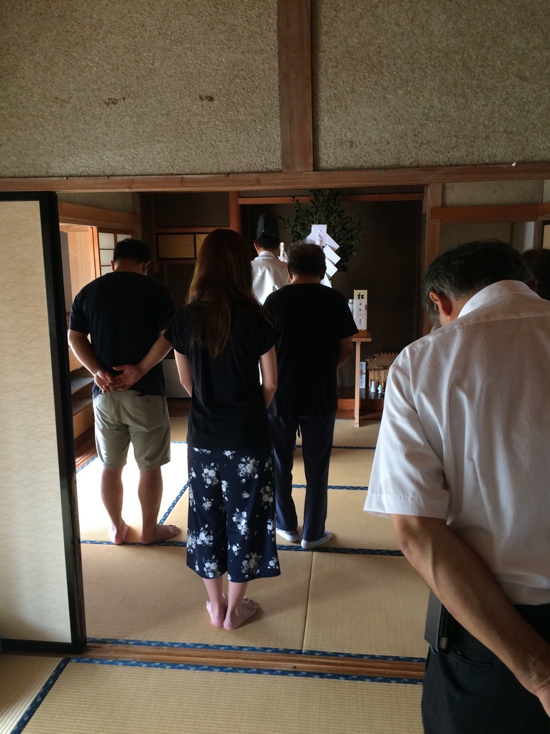 解体前のお祓い