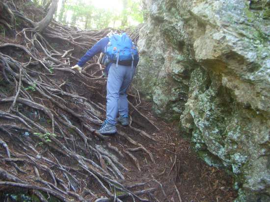 明神山を乳岩峽から登る！鎖やハシゴで岩を越える過酷なアスレチックコース