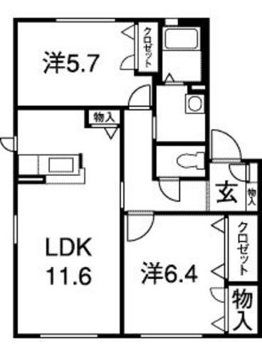 菊川市東横地☆2LDK