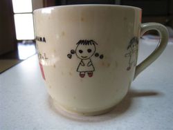 陶芸手びねり作品・・・思い出マグカップ
