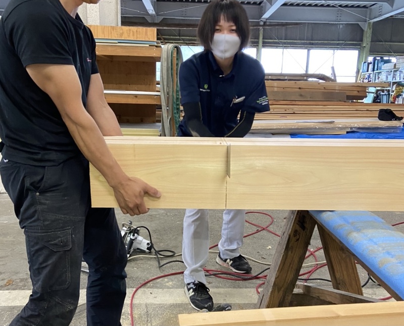 長谷川のりちゃんin作業場
