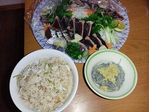 今夜は、野菜が無い。