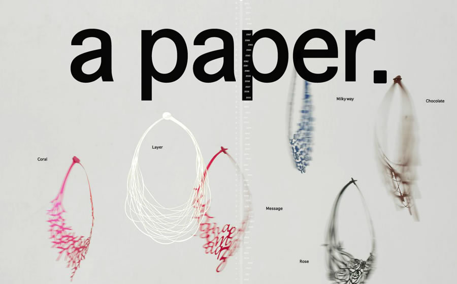 沖縄より、紙でできたジュエリー「Paper Jewelry」