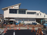 袋井駅南北自由通路現場視察。