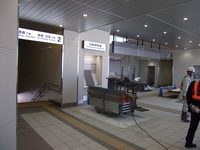 袋井駅南北自由通路現場視察。