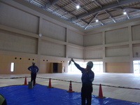 市議会で建設中の袋井消防庁舎、総合体育館を見学