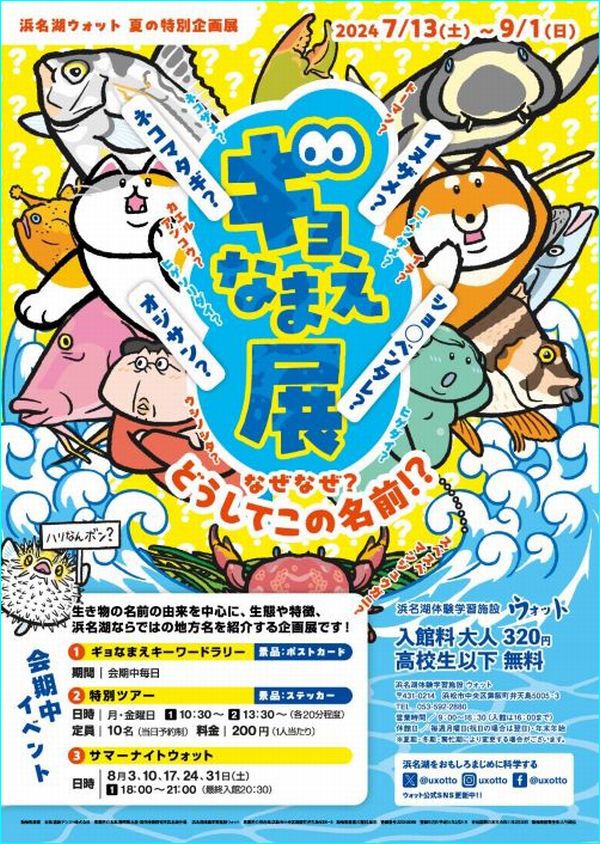 夏企画展示「ギョなまえ展」開催のお知らせ