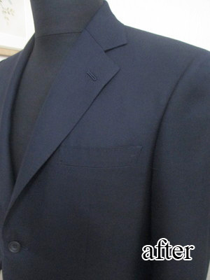 ゼニアジャケットクリーニング～水洗いで依頼して出てしまった型崩れ修復仕上げ～