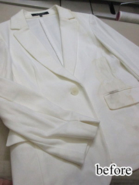コロナ殺菌洗い＆抗ウイルス加工～画像は白いジャケット復元洗い　内容は・・・（汗）