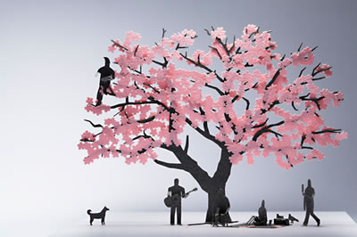 桜を机に咲かせましょう